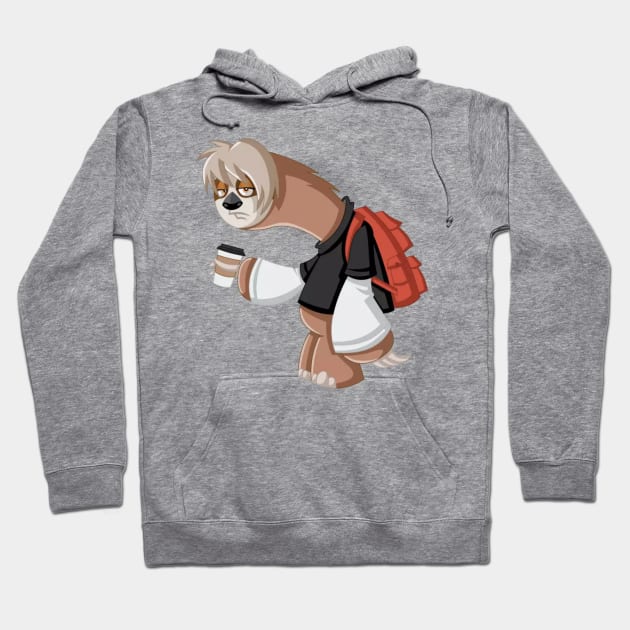 Student Sloth Hoodie by Pieartscreation